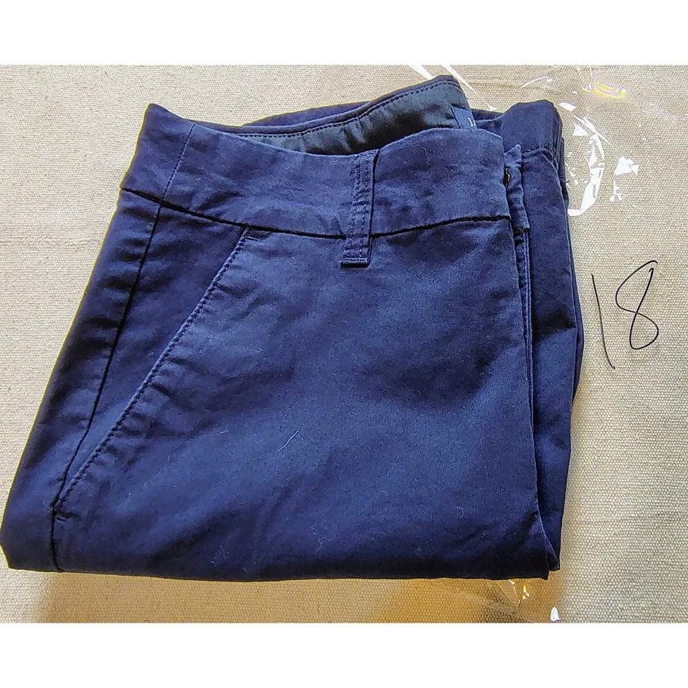J.Crew‎ Womens Chino Shorts Navy Blue Size 4 Mid Rise Stretch Casual Summer 18